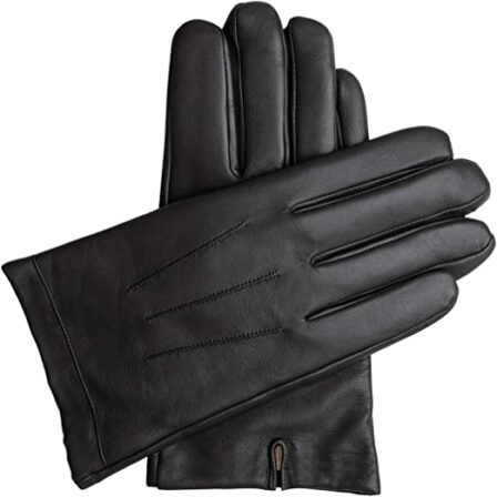 gants pour homme - Downholme – Gants en cuir classique avec doublure en cachemire pour homme