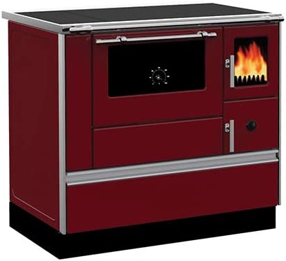 cuisinière à bois - Sannover 7 kW Rouge Bordeaux