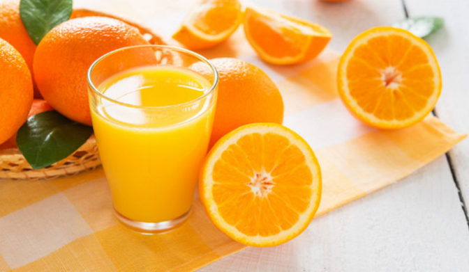 Le jus d’orange 100 % pur jus
