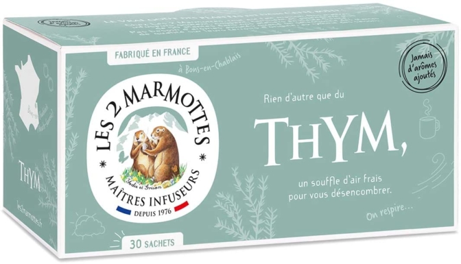 thé pour le mal de gorge - Les 2 Marmottes – Rien d’autre que du thym