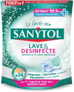  - 24 tablettes désinfectantes tout-en-un Sanytol