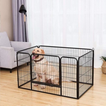 La cage pour chien en treillis métallique