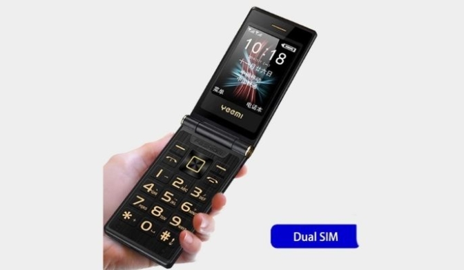 Téléphone portable à clapet pour sénior double SIM