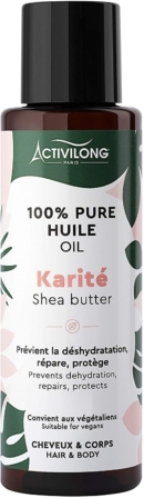 huile pour cheveux secs et abîmés - Activilong 100% Pure Huile de Karité