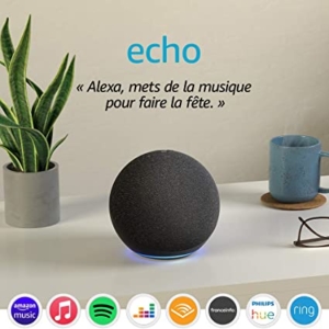  - Amazon - Écho Hub connecté et Alexa 4e génération blanc