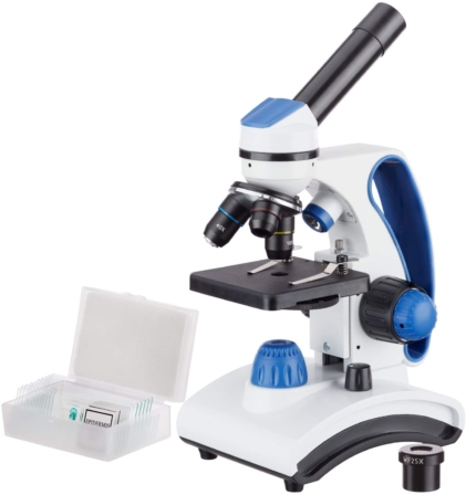 microscope pour enfant - AmScope-Microscope enfant double lumière et  lentille en verre