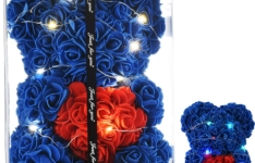 Artificial Flowers Ours Rose Bleu Royal