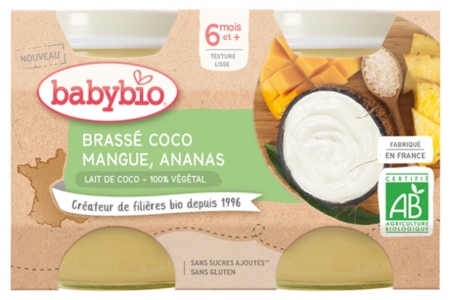  - Baby Bio Brassé coco, mangue, ananas