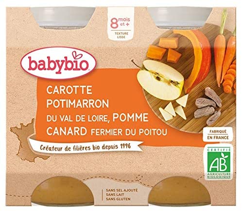 petit pot bio pour bébé - Babybio Petits Pots Carotte Potimarron