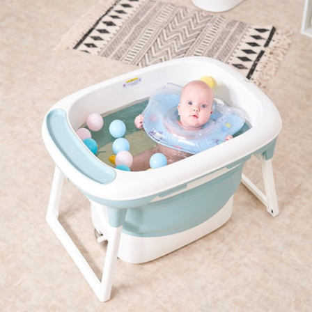baignoire bébé pliable - Babysun - Baignoire bébé pliable avec coussin de suspension
