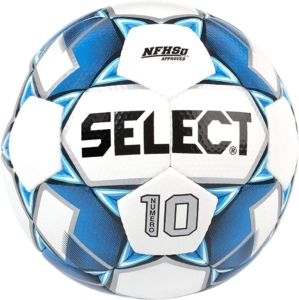  - Ballon de football Select numéro 10 – Blanc/bleu roi