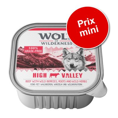 nourriture pour chien sans céréales - Barquettes Wolf of Wilderness Adult