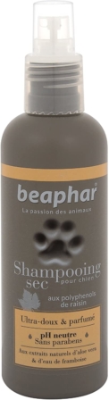 shampoing pour chien - Beaphar - spray shampoing sec ultra-doux pour chien