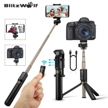 perche à selfie - BlitzWolf BW-BS3 Sport 4 en 1