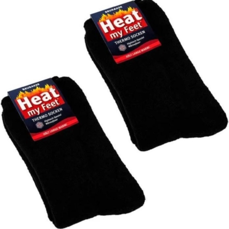 chaussettes chaudes pour homme - Brubaker Heat My Feet lot de 2 paires