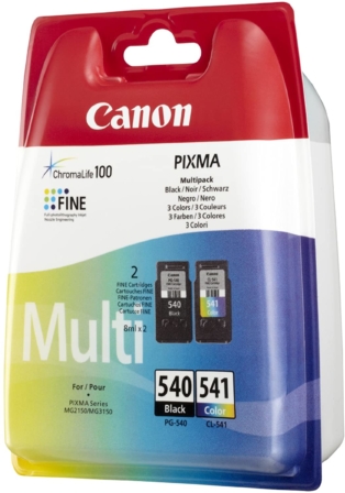 cartouche d'encre compatible Canon, Espon et HP - Canon - Pack de 2 cartouches PG 540 / CL 541