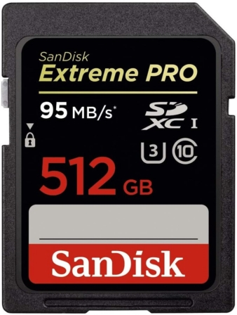 carte SD 512 Go - Carte Mémoire SDXC 512 Go Sandisk Extreme Pro