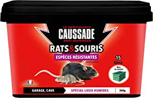 appât pour rats - Caussade — Appâts pour rats et souris pour espèces résistantes 15 blocs 300 g