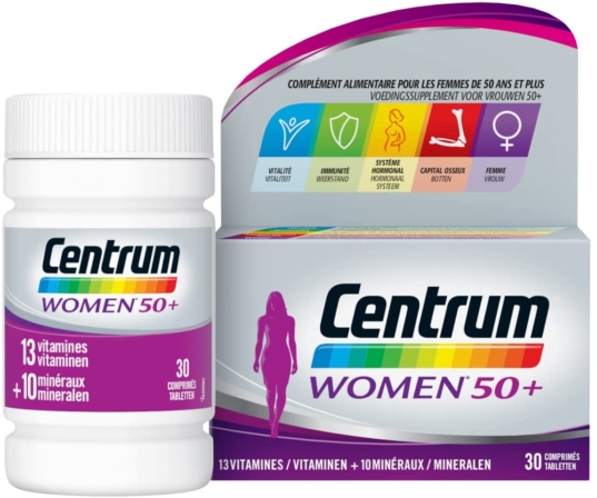 multivitamines pour femme de plus de 50 ans - Centrum Women 50+ Multi Vitamines et Minéraux