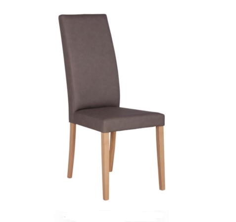 chaise de salle à manger - Chaise en polyuréthane AGATHE taupe