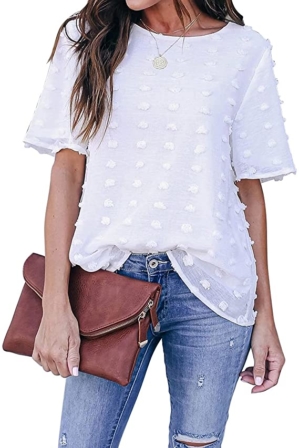 chemise blanche pour femme - Chemisier en mousseline de soie Blooming Jelly