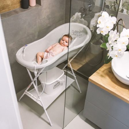 Acheter Coussin de bain pliable pour nouveau-né, berceau de douche  réglable, siège de lit, baignoire pour enfants