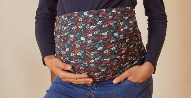 Chauffe-dos et extension de t-shirt pour femmes enceintes Mode de grossesse élastique 3 extensions en jean Mamaband Lot de 2 bandeaux de grossesse pour bébé 