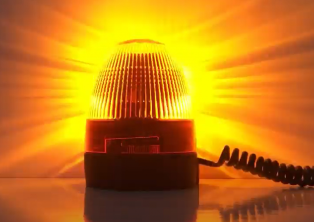 Gyrophare LED Orange, 2pcs Balise de Signalisation Lumineuse LED