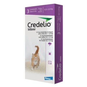  - Credelio 12 mg – 3 comprimés à croquer pour chats 0.5-2.0 kg