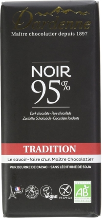 tablette de chocolat noir - Dardenne Chocolat noir 95%