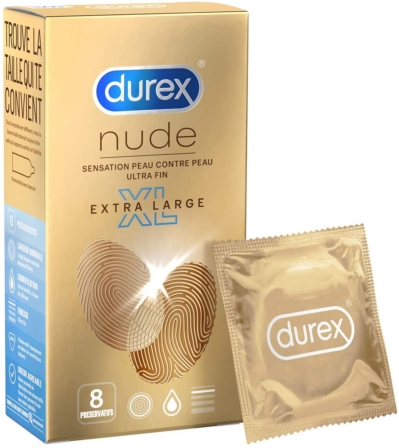 préservatif Durex - Durex Nude XL - Lot de 8