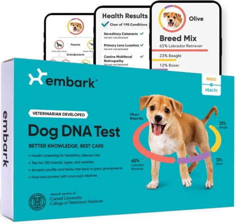 Embark - Kit test ADN pour chien + santé