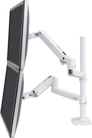 support d'écran PC à bras articulé - Ergotron LX Dual Stacking Arm Tall Pole