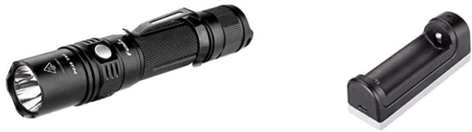lampe torche à piles AAA - Fenix PD35 Tactical Flashlight+Chargeur de batterie