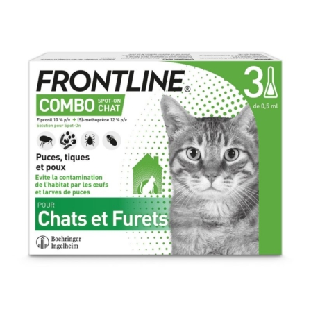 anti-puces pour chat - Frontline - Combo Chat (9 pipettes)