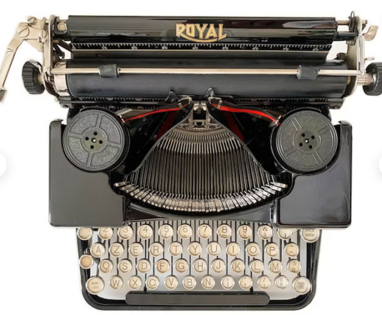 machine à écrire - Glossy Black Royal Model P