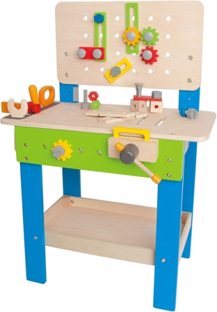 Hape – E3000 – Etabli de bricolage en bois pour enfant