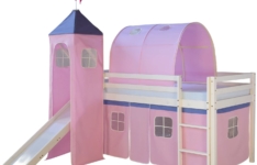 Homestyle4u 1496 - Lit loft pour enfant avec toboggan