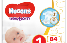 - Huggies Newborn Baby 0 m T. 1 (84 pièces pack mensuel)