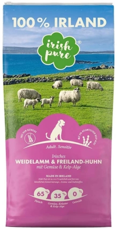 nourriture pour chien âgé - Irish Pure - Croquettes pour chiens, haute teneur en viande, vitamines, sans grain
