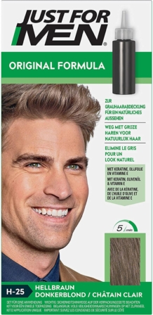 coloration cheveux blancs pour homme - Just For Men H25