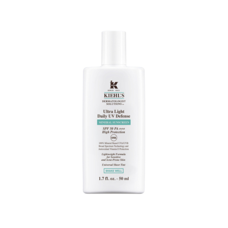 crème solaire pour peau acnéique - KIEHL’S ultra light daily UV defense mineral sunscreen SPF 50 PA+++