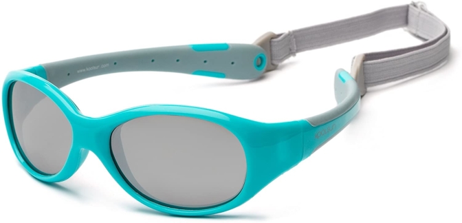 lunettes de soleil pour bébé - Koolsun Flex Aqua Grey
