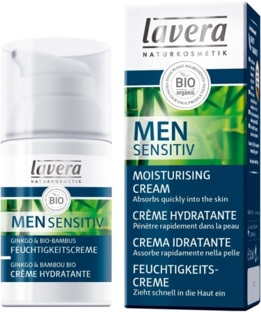 crème hydratante visage pour homme - Lavera Men Sensitiv crème hydratante 30 ml