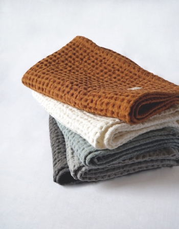serviette de bain - LetItWrinkle – Serviette en lin gaufré