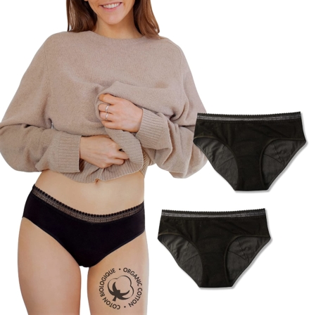 sous-vêtement pour les règles - Ligne V - Culotte menstruelle en coton biologique