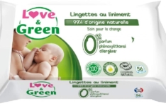 Lingettes au liniment Love & Green