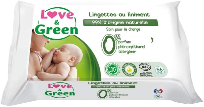 liniment - Lingettes au liniment Love & Green