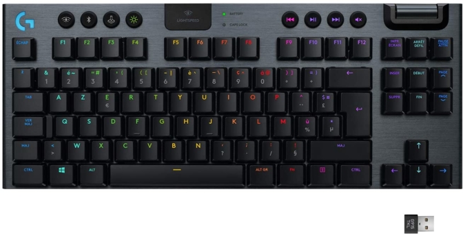 clavier gamer sans fil - Logitech G915 TKL
