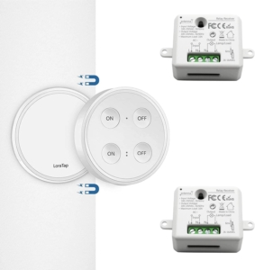  - LoraTap – Kit interrupteur sans fil, 1 télécommande + 2 récepteurs